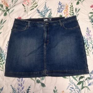 Lee Indigo Blue Denim Mini Skirt with Belt Loops